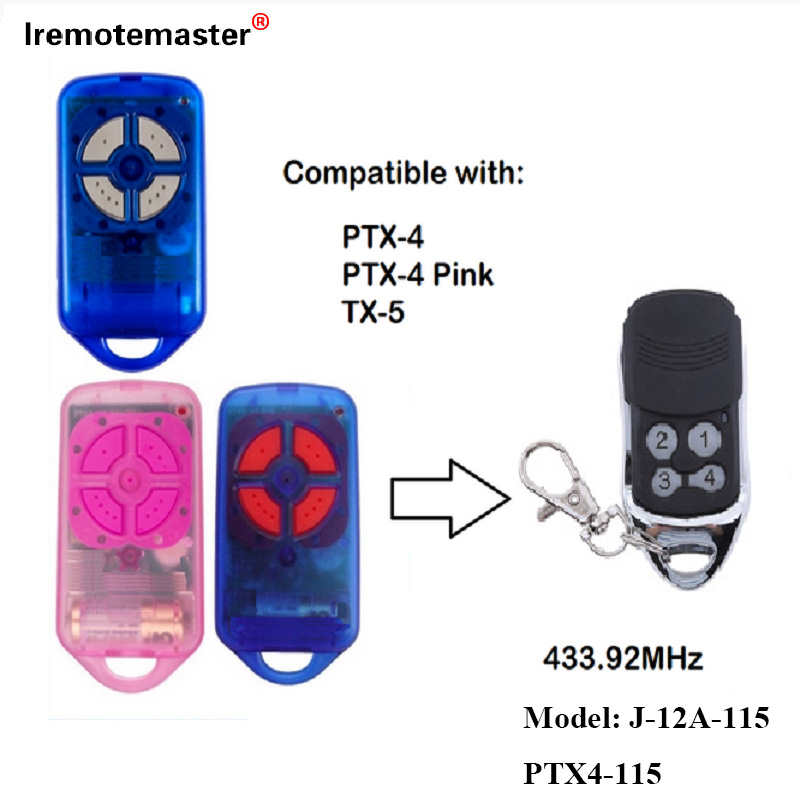 Kuba PTX4 433.92 MHz Gate Garage Door Remote Control Code Rolling